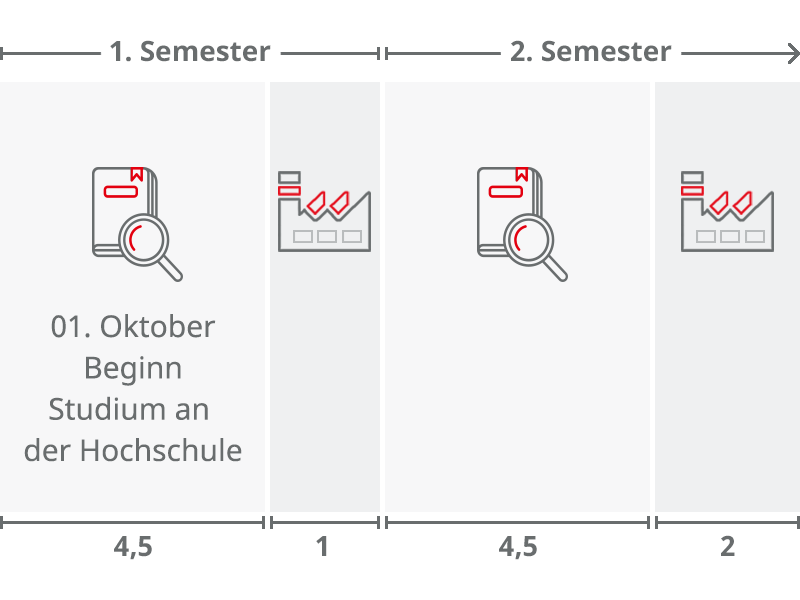 Ablauf Duales Studium erstes Jahr